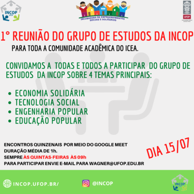 1° Reunião do grupo de estudos da INCOP